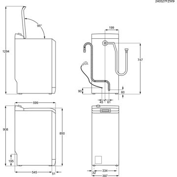 Lave linge top AEG LTR8C6150A – Image 7
