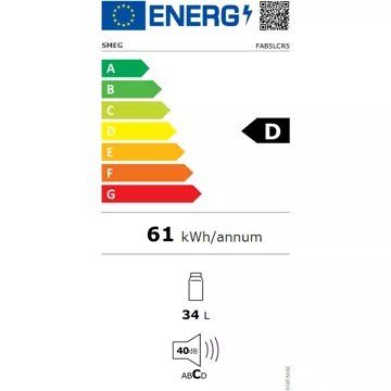 Mini réfrigérateur SMEG FAB5LCR5 Crème – Image 3
