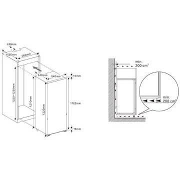 Réfrigérateur 1 porte encastrable DE DIETRICH DRS1224ES – Image 3
