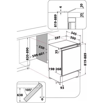 Réfrigérateur top encastrable HOTPOINT HABUL011 – Image 5