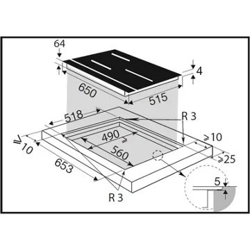 Table induction DE DIETRICH DPI7535B – Image 4