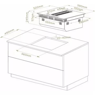 Table induction aspirante CIARRA CDB594BBFEH – Image 9