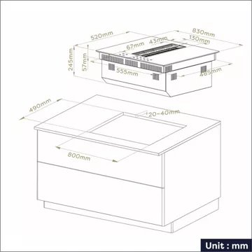 Table induction aspirante CIARRA CD834BBFBEH – Image 8