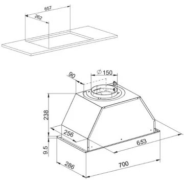 Hotte encastrable AIRLUX AHF771IIX – Image 2