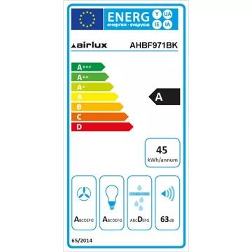 Hotte décorative murale AIRLUX AHBF971BK – Image 3