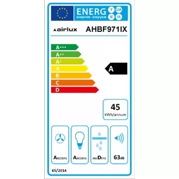 Hotte décorative murale AIRLUX AHBF971IX – Image 3