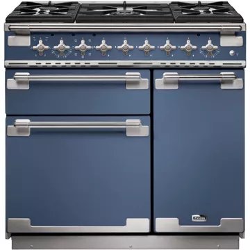 Piano de cuisson gaz FALCON ELISE 90 ROCHE BLEUE NICKEL