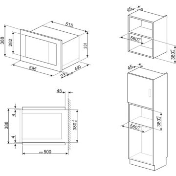 Micro ondes combiné encastrable SMEG FMI625CN – Image 4