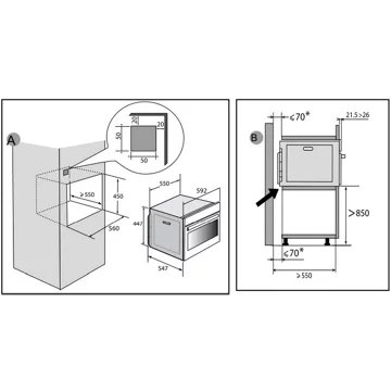 Micro ondes combiné DE DIETRICH DKC4536W – Image 4