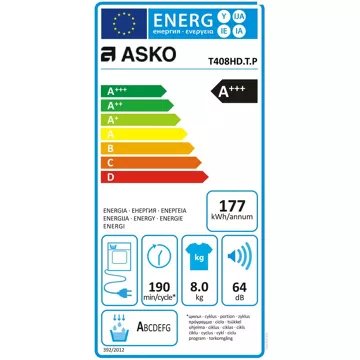 Sèche linge pompe à chaleur ASKO T408HD.T.P – Image 8