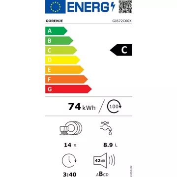 Lave vaisselle encastrable GORENJE GI672C60X – Image 6